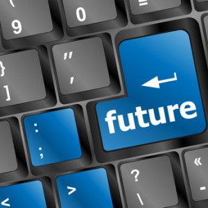 future key or keyboard showing forecast or investment concept